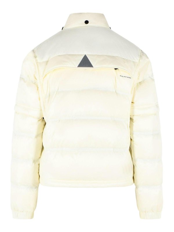 MONCLER: padded jackets online - Mauduits Ivory White Polyamide Down Jacket