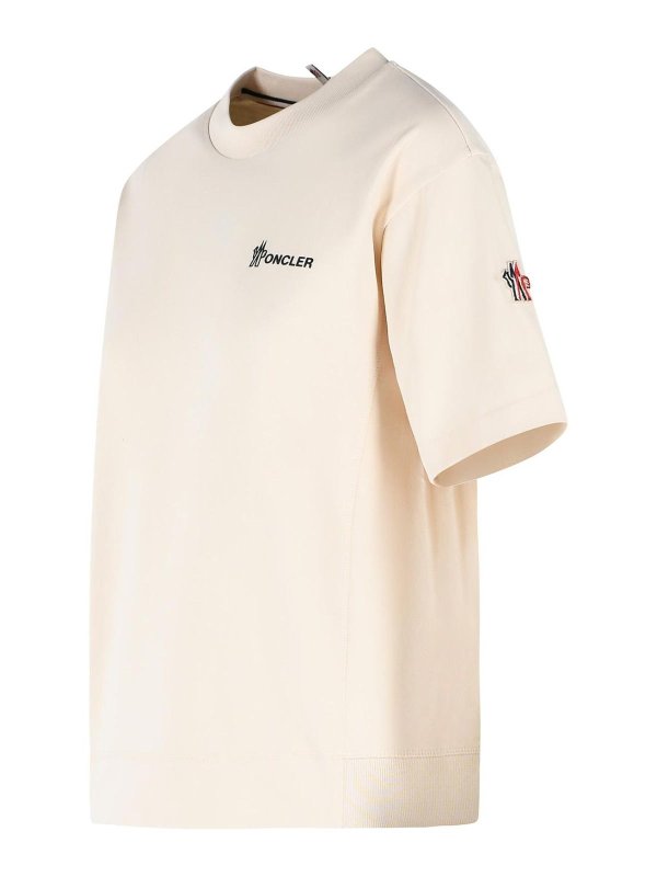 The Best Shops MONCLER: t-shirts - Ivory White Cotton T-Shirt