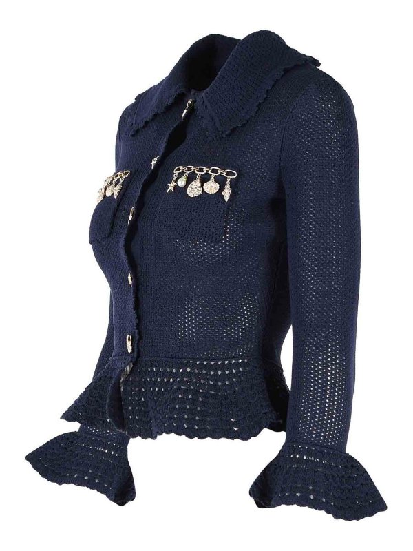 The Best Shops Self Portrait: カーディガン - カーディガン - ダークブルー