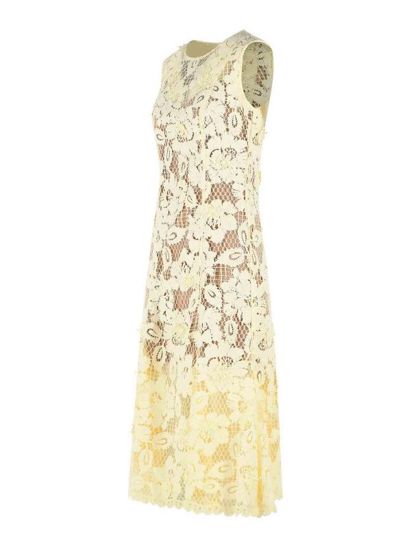 The Best Shops Self Portrait: ニーレングスドレス - 膝丈ドレス - イエロー