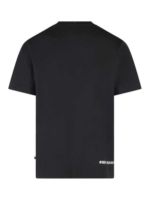 MONCLER: t-shirts online - Black Stretch Cotton T-Shirt
