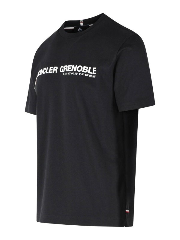 The Best Shops MONCLER: t-shirts - Black Stretch Cotton T-Shirt