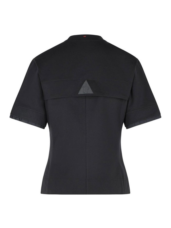 MONCLER: t-shirts online - Black Cotton T-Shirt