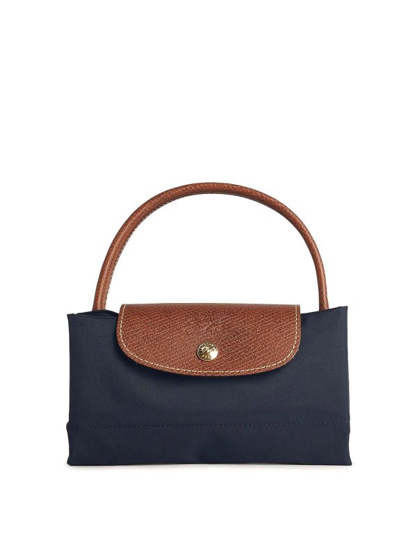LONGCHAMP: shoulder bags - Bag With  Handle In Marine Recycled Tela