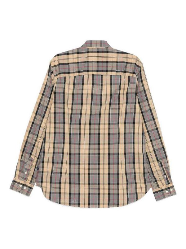 BARBOUR: camicie online - Camicia a quadri beige e grigia