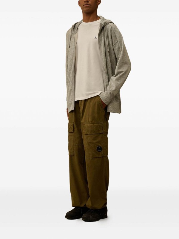 C.P. COMPANY: t-shirts online - Beige Cotton T-Shirt With Logo