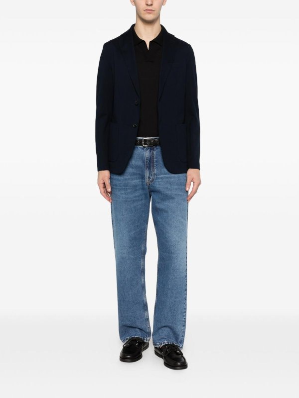 CIRCOLO 1901: blazers online - Single-Breasted Navy Blue Cotton Jacket