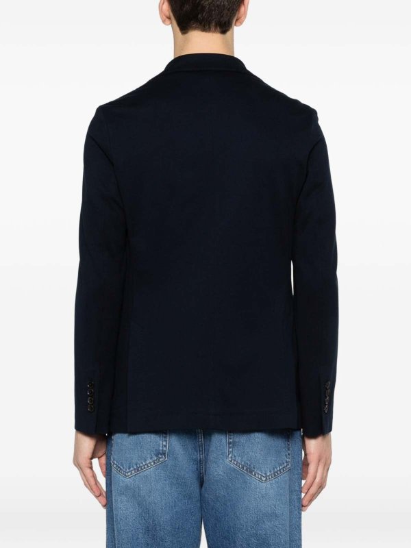 The Best Shops CIRCOLO 1901: blazers - Single-Breasted Navy Blue Cotton Jacket