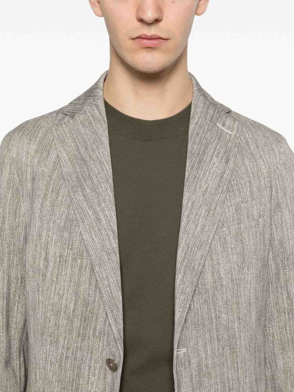 CIRCOLO 1901 buy online Beige Cotton Scrub Jacket With Notch Lapels