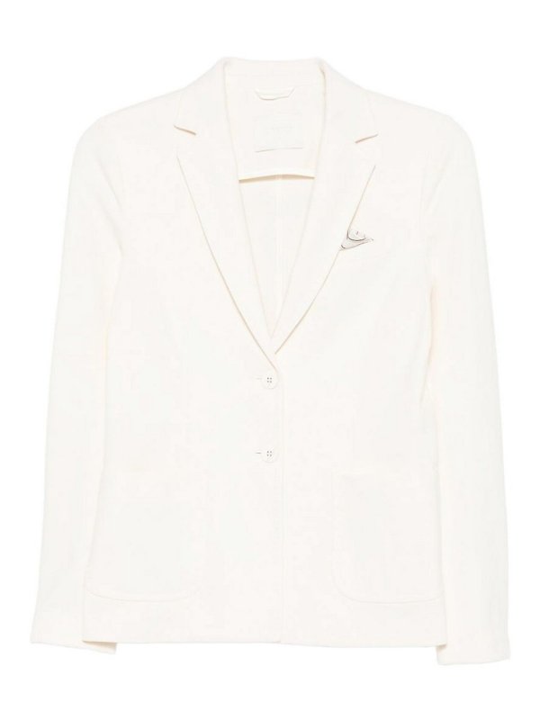 CIRCOLO 1901: giacche blazer - Blazer bianco sporco con tasche