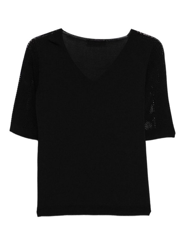D.EXTERIOR: Suéteres con cuello pico online - Suéter Con Cuello De Pico - Negro