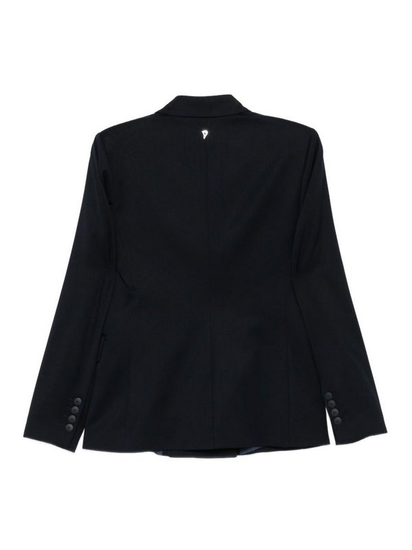 DONDUP: blazers online - Double-Breasted Jacket In Blue With Pockets