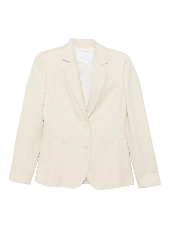 DONDUP: giacche blazer - Giacca Blazer In Lino Bianco