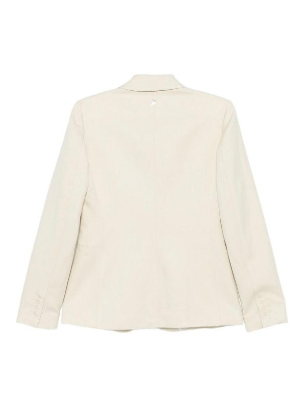 DONDUP: giacche blazer online - Giacca Blazer In Lino Bianco
