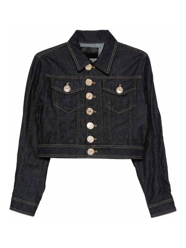 DONDUP: denim jacket - Denim Jacket With Buttons And Pockets