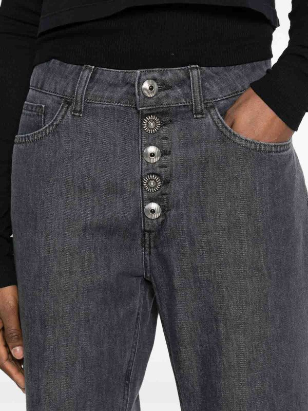 Jeans Koons in grigio con bottoni Replica 
online: DONDUP