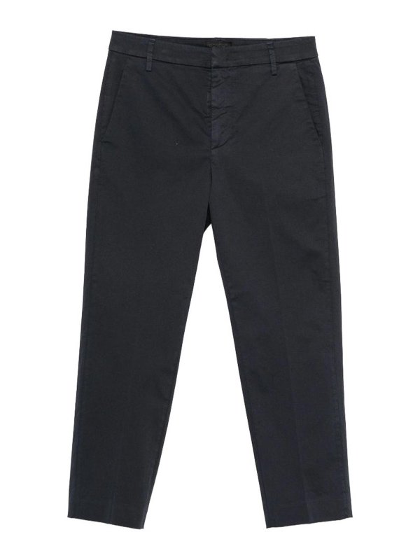 DONDUP: casual trousers - Gaubert Pants In Blue Cotton