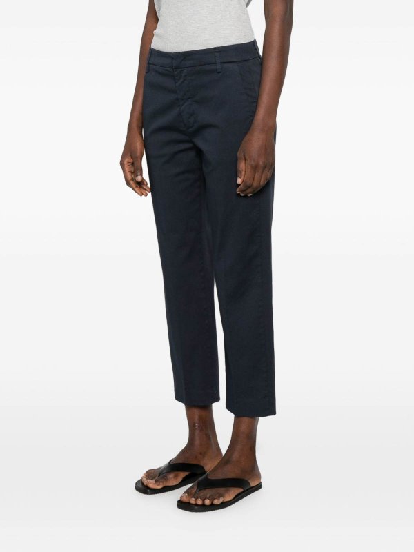 DONDUP: casual trousers online - Gaubert Pants In Blue Cotton