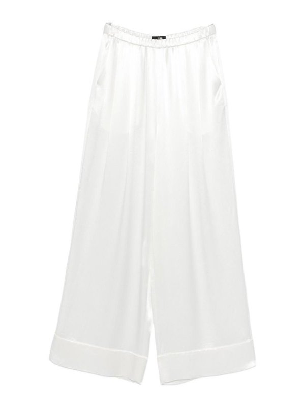 ELEH: Pantalons casual - Pantalons Décontractés - Blanc