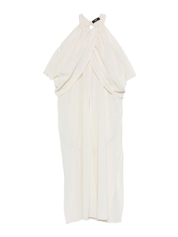 ELEH: Top e canotte - Top In Crema Con Volant