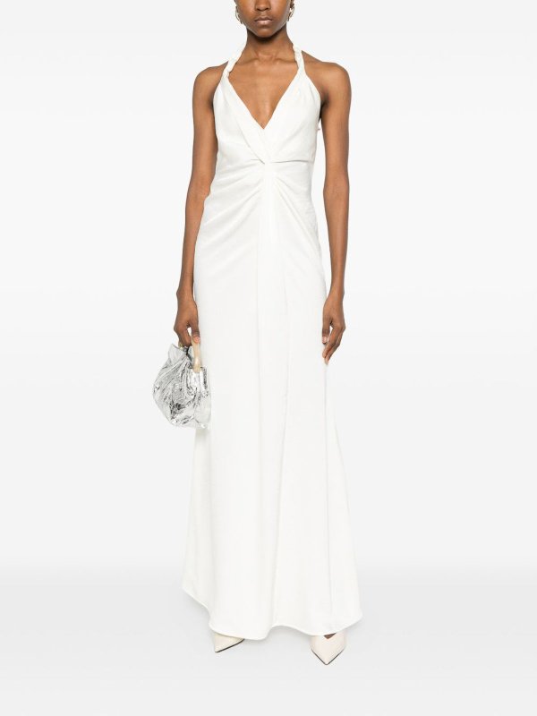 膝丈ドレス - クリーム shop online: ELEH