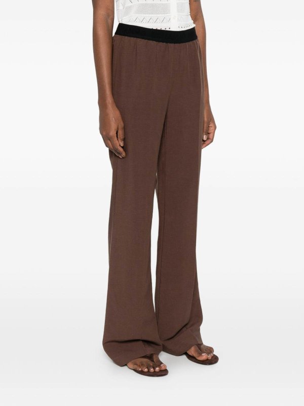 The Best Shops ERMANNO FIRENZE: flared jeans - Flared Trousers In Brown