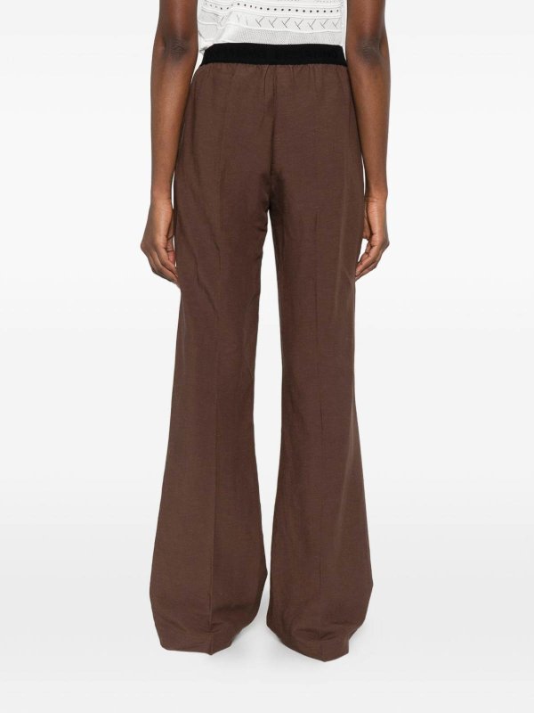 Flared Trousers In Brown Replica 
online: ERMANNO FIRENZE