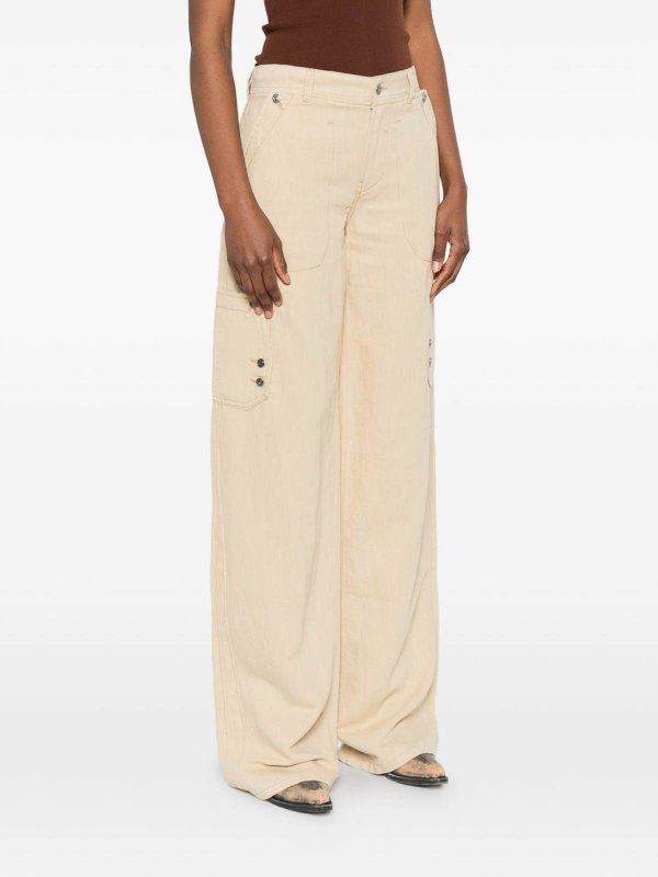 Soft Jeans In Beige Linen And Cotton Replica 
online: ERMANNO SCERVINO