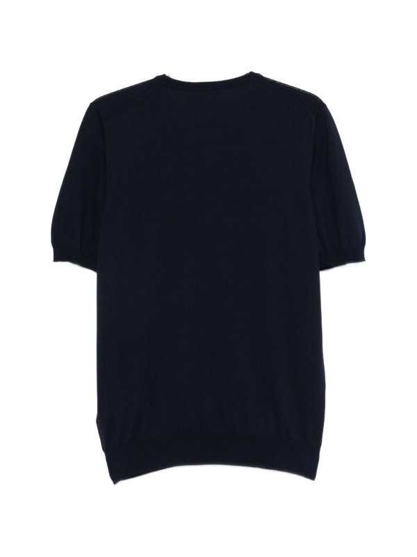 The Best Shops FAY: t-shirts - Blue Crew Neck T-Shirt
