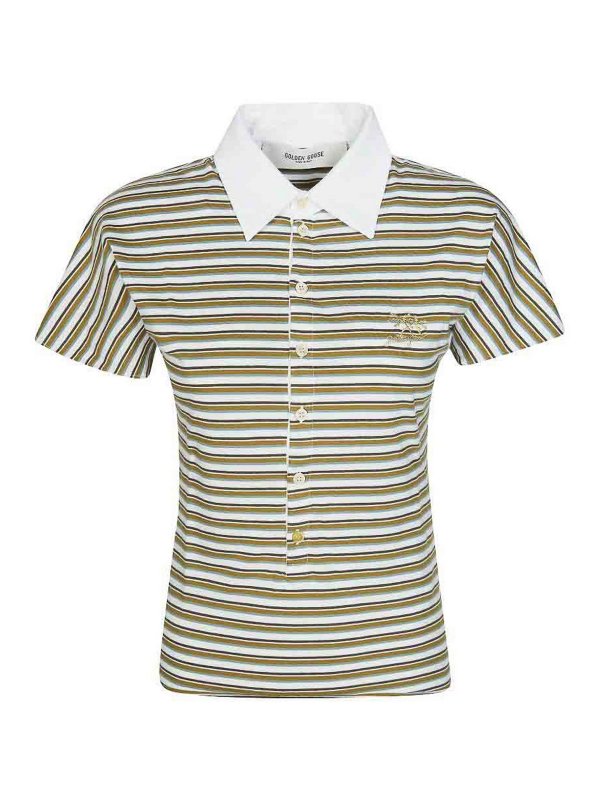 GOLDEN GOOSE: Polos  - Polo - Blanc