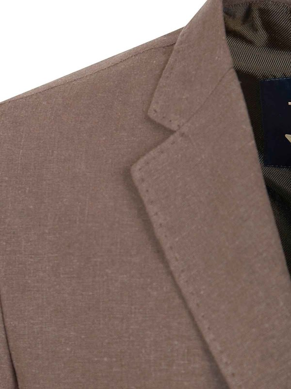 The Best Shops HERNO: blazers - Brown Single-Breasted Blazer