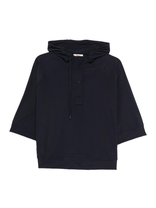 HERNO: Sweatshirts & Sweaters - 3/4 Sleeve Hoodie