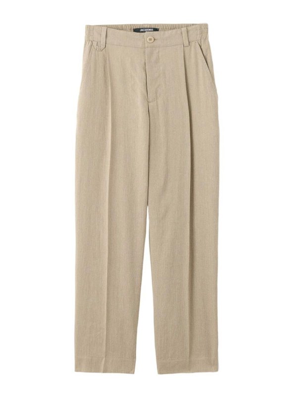 JACQUEMUS: Pantalons casual - Pantalons Décontractés - Beige