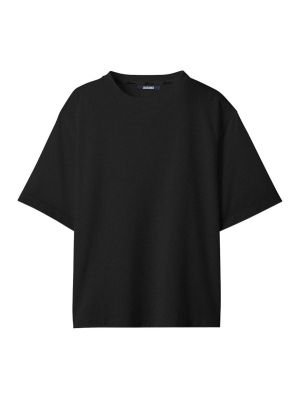 JACQUEMUS: t-shirts - T-Shirt In Black Crew Neck