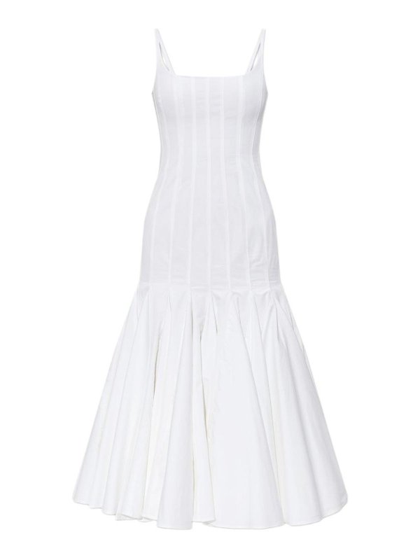 JACQUEMUS: Robe longueur genou - Robe Au Genou - Blanc