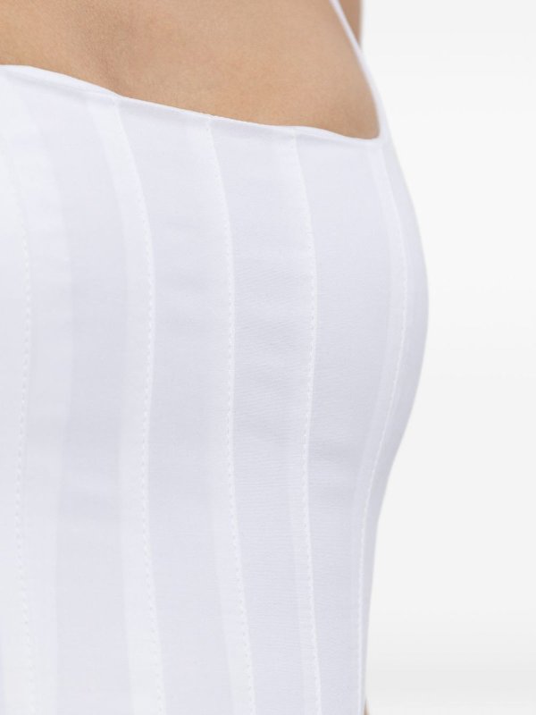 JACQUEMUS: Robe longueur genou online - Robe Au Genou - Blanc