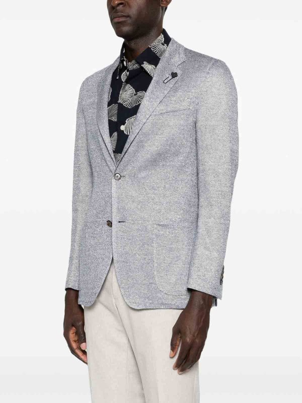 Light Blue Single-Breasted Blazer Replica 
online: LARDINI