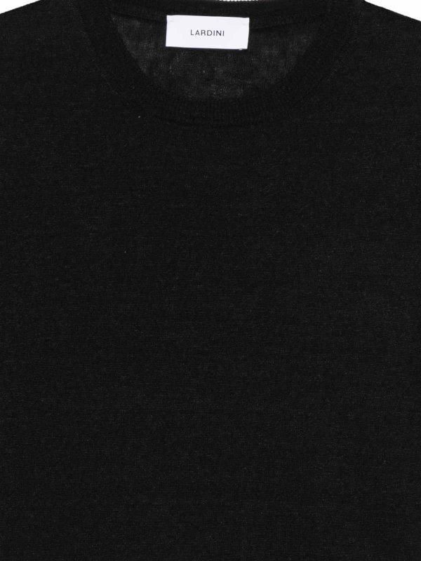 LARDINI: t-shirt online - T-shirt girocollo in cotone e lino beige