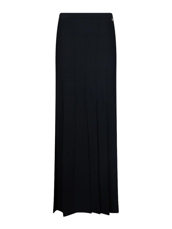 Liu Jo: Gonne Lunghe - Gonna lunga nera con dettaglio frange