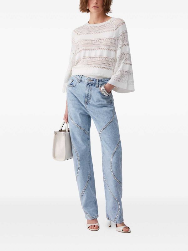 The Best Shops Liu Jo: Pull col rond - Pull Col Rond - Blanc