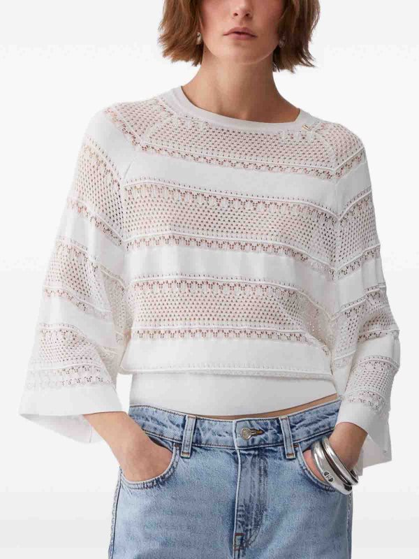 Pull Col Rond - Blanc Replica 
online: Liu Jo