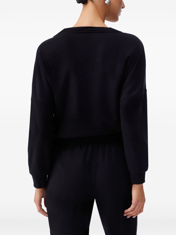 The Best Shops Liu Jo: Felpe e maglie - Felpa Girocollo Di Colore Nero