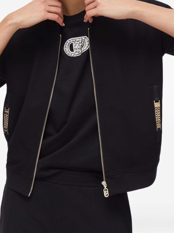 Black Zip-Up Sweatshirt With Pockets Replica 
online: Liu Jo
