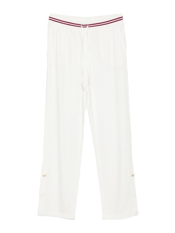 Liu Jo: Pantalons casual - Pantalons Décontractés - Blanc