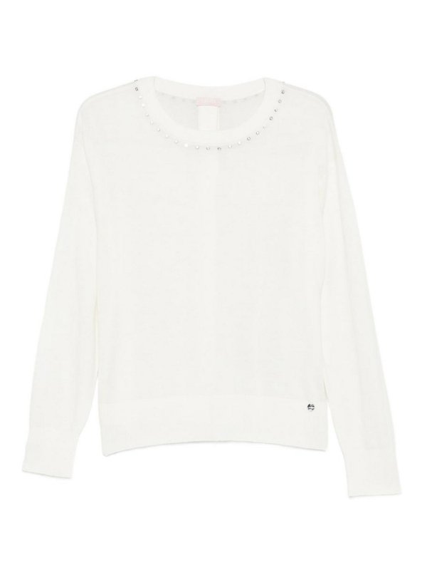 Liu Jo: Pull col rond - Pull Col Rond - Blanc