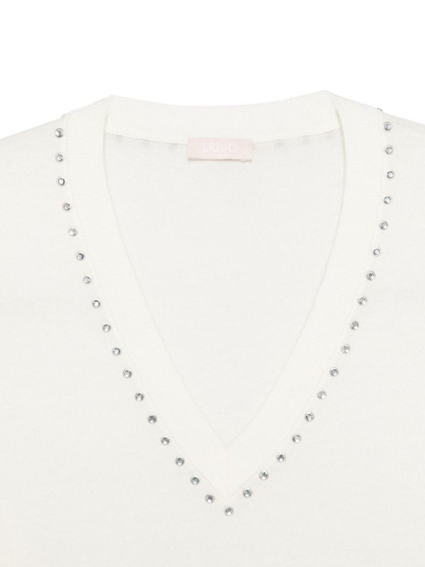 The Best Shops Liu Jo: Pull col rond - Pull Col Rond - Blanc