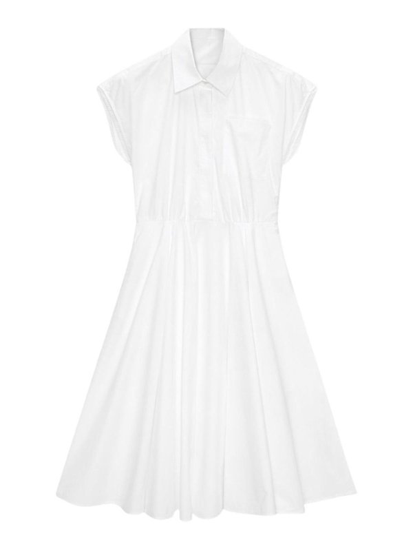 m.s.g.m.: Robe longueur genou - Robe Au Genou - Blanc