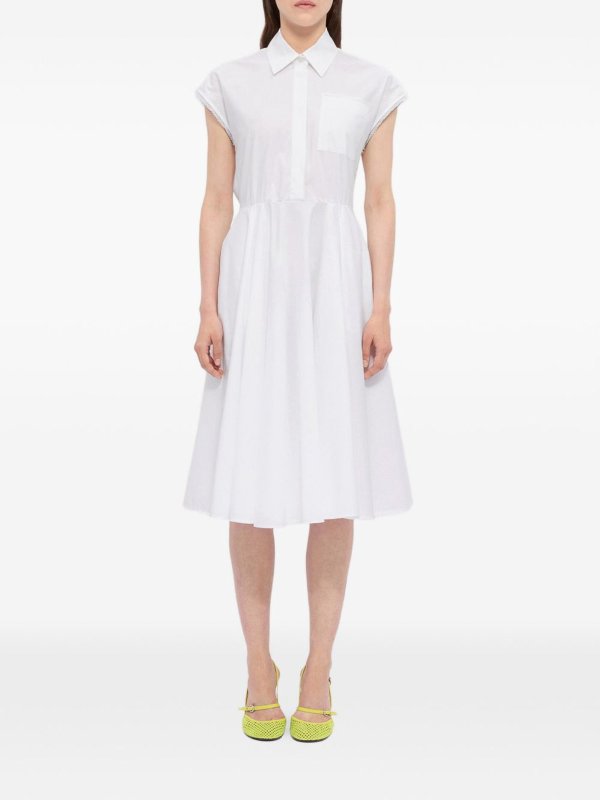 m.s.g.m.: Robe longueur genou online - Robe Au Genou - Blanc