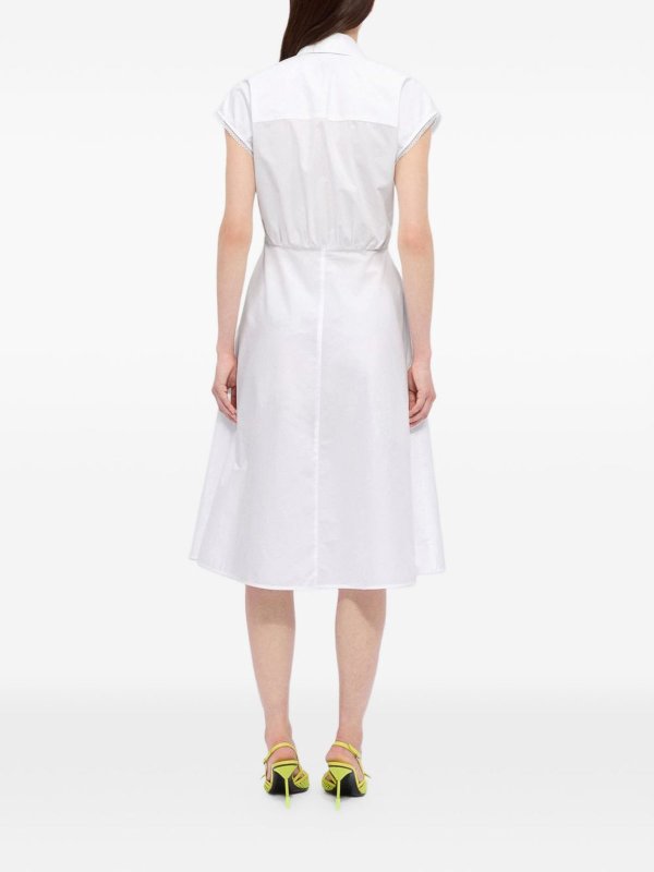 m.s.g.m. buy online Robe Au Genou - Blanc