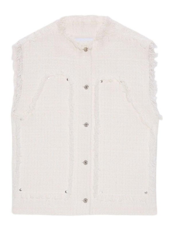 m.s.g.m.: Gilets tricot - Gilet - Blanc